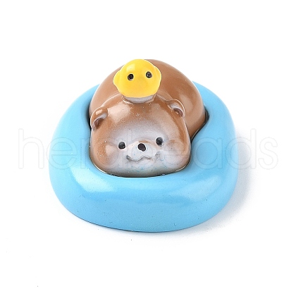 The Resin Otter Swimming Figurines Ornament DJEW-E015-02H-1