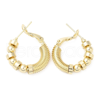 Punk Style Brass Hoop Earrings EJEW-A102-05G-1