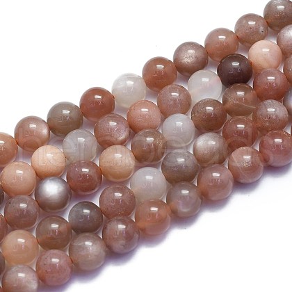 Natural Sunstone Beads Strands G-K310-C08-8mm-1