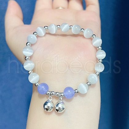 Cat Eye Round Beaded Bracelets WG7DBF0-06-1