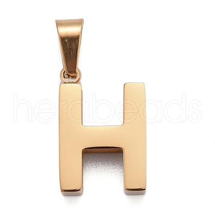 Ion Plating(IP) 304 Stainless Steel Letter Pendants STAS-H127-H-H-1