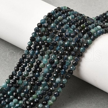 Natural Blue Tourmaline Beads Strands G-G259-D10-3mm-1