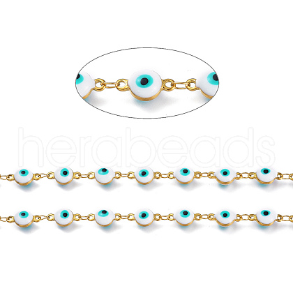 Handmade Enamel Link Chains STAS-I154-02G-1