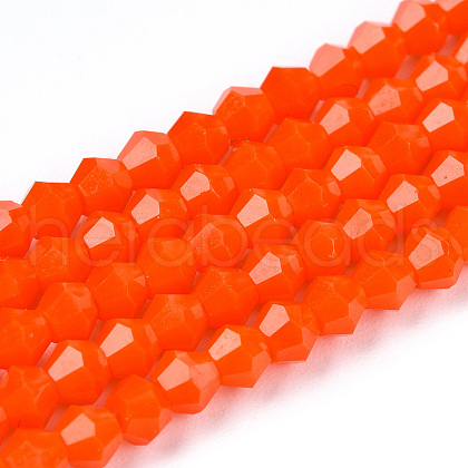 Opaque Solid Color Imitation Jade Glass Beads Strands EGLA-A039-P2mm-D03-1