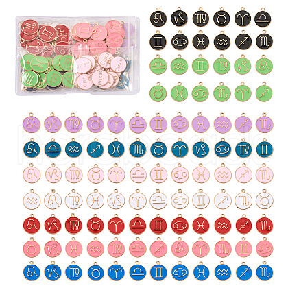 Craftdady 9 Sets 9 Colors Alloy Enamel Pendants ENAM-CD0001-11-1