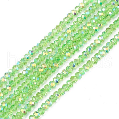 Transparent Electroplate Glass Beads Strands EGLA-F156-AB05-1