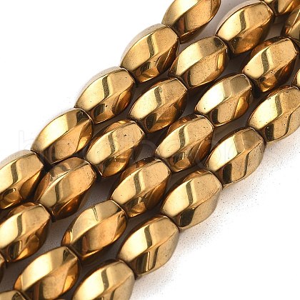 Electroplated Synthetic Non-magnetic Hematite Beads Strands G-P545-G02-02F-1