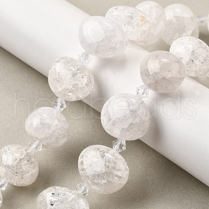 Natural Crackle Quartz Beads Strands G-H312-B01-1