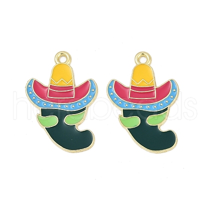 Cinco De Mayo Theme Alloy Enamel Pendants ENAM-V001-05C-G-1