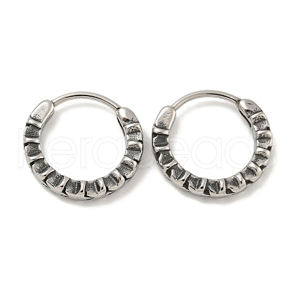 316 Surgical Stainless Steel Hoop Earrings EJEW-D096-12AS-24-1