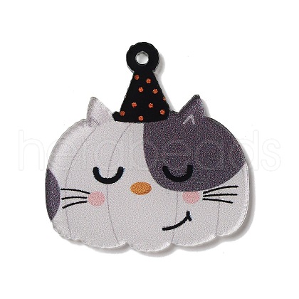 Halloween Printing Acrylic Pendants FIND-K017-01D-1