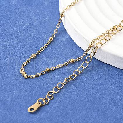 PVD Vacuum Plating 304 Stainless Steel Necklaces X-NJEW-E080-14G-1
