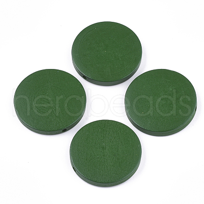 Painted Natural Wood Beads WOOD-S049-02A-04-1