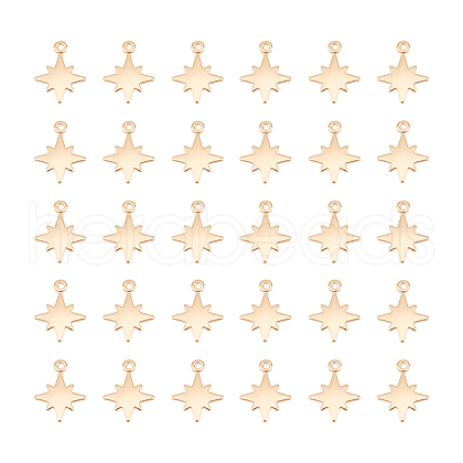 Unicraftale 30Pcs Brass Charms KK-UN0002-11-1