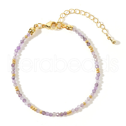 Bohemian Style Natural Amethyst Round Beaded Bracelets for Women ZK1389-2-1
