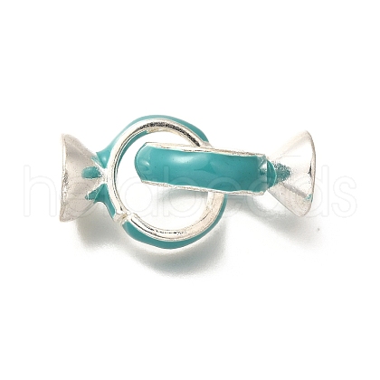 Brass Enamel Fold Over Clasps KK-M313-41S-01-1