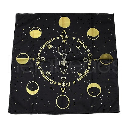 Polyester Peach Skin Tarot Tablecloth for Divination AJEW-D061-01A-1