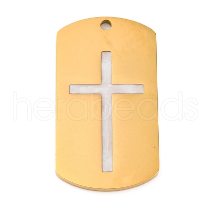 304 Stainless Steel Enamel Pendants STAS-Q338-07G-1