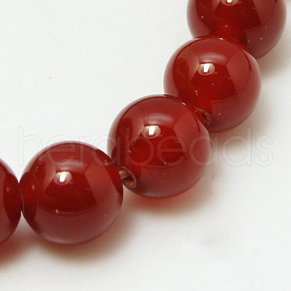Natural Carnelian Beads Strands G-G338-10mm-02-1
