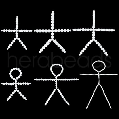   6Pcs 6 Style Plastic Action Figure Movable Skeleton DIY-PH0020-90-1
