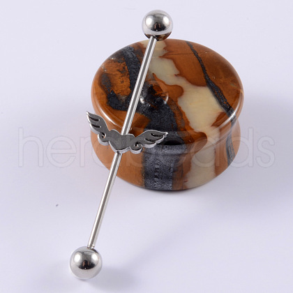 304 Stainless Steel Long Barbell Cartilage Earrings FS-WGA4435-17-1