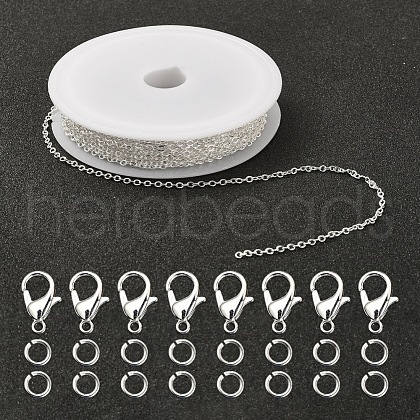 DIY 3m Brass Cable Chain Jewelry Making Kit DIY-YW0005-74S-1