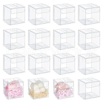 Transparent PET Tea Storage Boxes CON-WH0106-08G-1