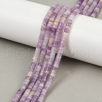 Natural Lepidolite/Purple Mica Stone Beads Strands G-H230-80-1