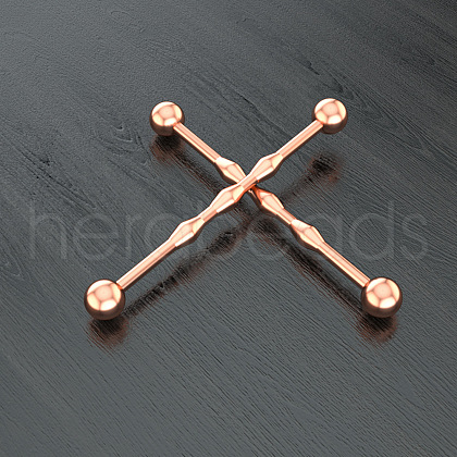 316L Surgical Stainless Steel Round Ball Bar Industrial Barbell Cartilage Earrings FS-WG6688D-06-1