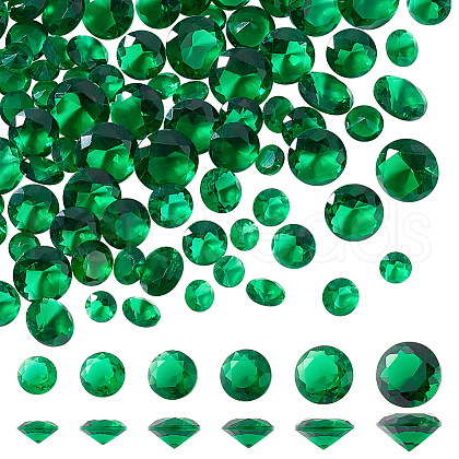   6 Style Diamond Shaped Cubic Zirconia Pointed Back Cabochons ZIRC-PH0001-37-1