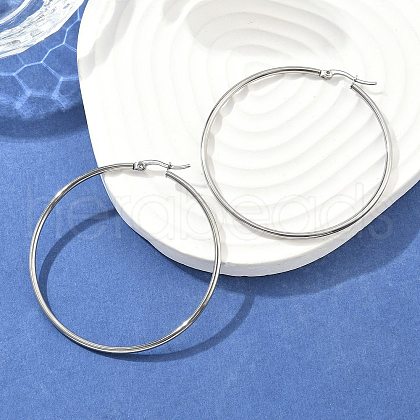 Tarnish Resistant 304 Stainless Steel Big Hoop Earrings EJEW-F105-04P-1