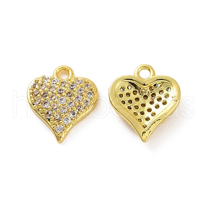 Brass Micro Pave Cubic Zirconia Charms KK-E068-VF180-1