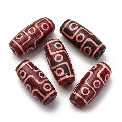 Tibetan Style dZi Beads TDZI-NH0001-E07-06F-1
