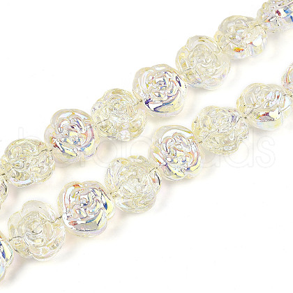 Electroplate Glass Beads EGLA-T025-02B-1