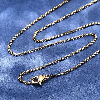 Brass Chain Necklaces MAK-L009-10G-1