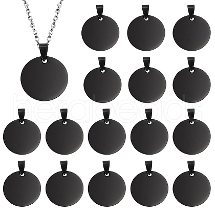 AHADERMAKER 20Pcs 201 Stainless Steel Pendants STAS-GA0001-46-1