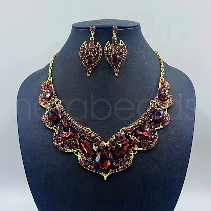 Alloy Synthetic Quartz Jewelry Sets FS-WG93368-04-1