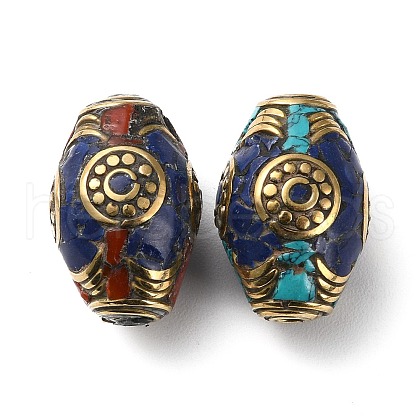 Handmade Tibetan Style Beads KK-G473-04AG-1