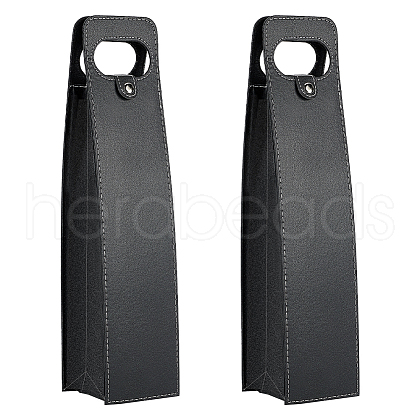 PU Imitation Leather Wine Gift Pouches with Handle Hole FIND-WH0427-14-1