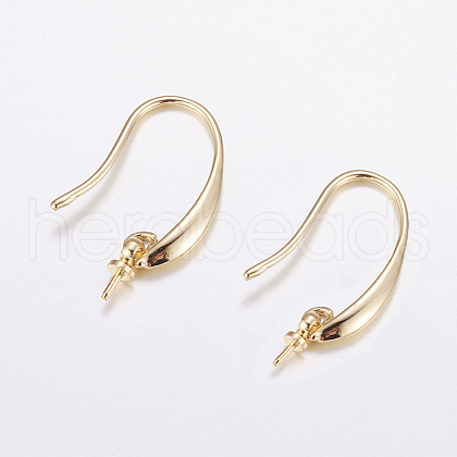 Brass Earring Hooks X-KK-F714-03G-1