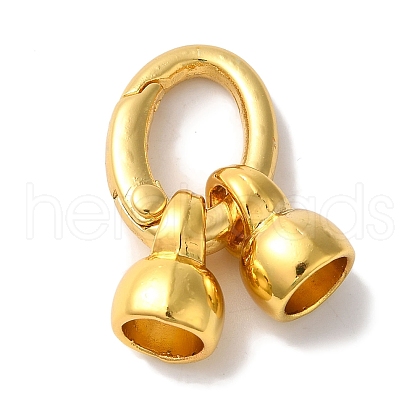 Oval Rack Plating Brass Spring Gate Rings KK-A225-05B-G-1