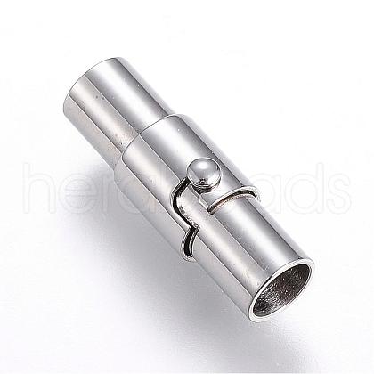 304 Stainless Steel Locking Tube Magnetic Clasps STAS-D159-32-1