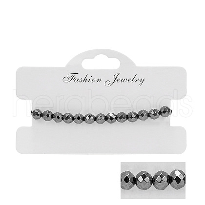 Non-magnetism Hematite Bradided Bead Bracelets for Women Men ZJ6081-2-1