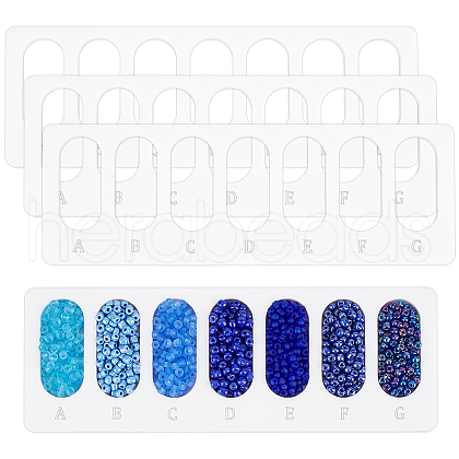 BENECREAT 4Pcs Acrylic Bead Design Boards FIND-BC0013-08B-1