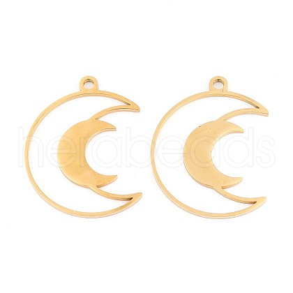 304 Stainless Steel Pendants STAS-N108-36G-1