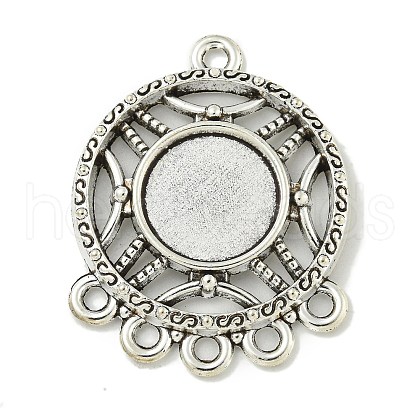 Tibetan Style Cabochon Connector Settings FIND-U015-31AS-1