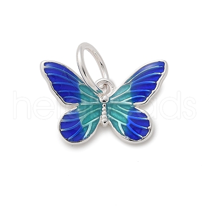 925 Sterling Silver Enamel Butterfly Charms STER-D300-28P-06-1