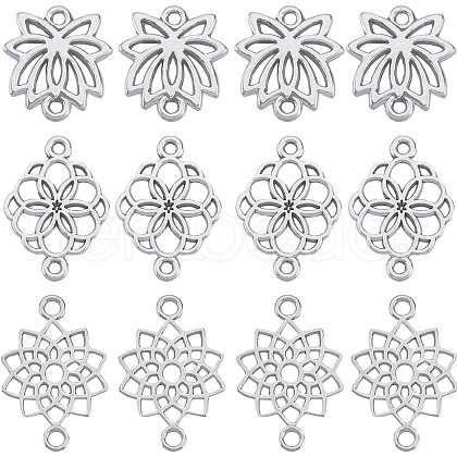 SUNNYCLUE 90Pcs 3 Styles Tibetan Style Alloy Connector Charms FIND-SC0007-88-1