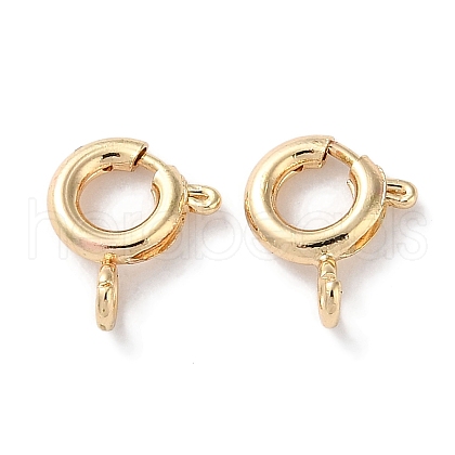 Rack Plating Brass Spring Ring Clasps X-KK-F090-22LG-1