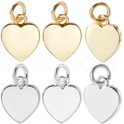 Beebeecraft 20pcs 2 Styles Rack Plating Brass Charms FIND-BBC0015-86-1